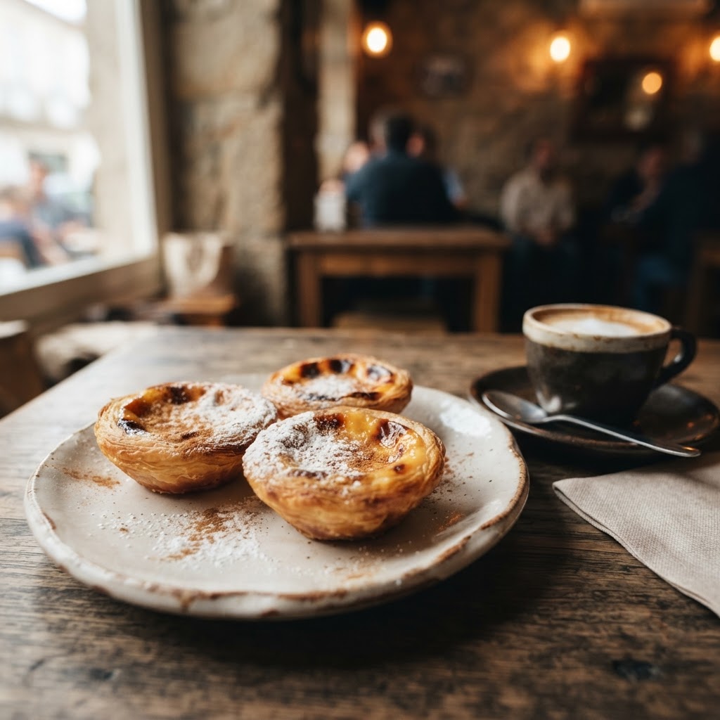 Traditional Pastéis de Belém custard tarts in Lisbon