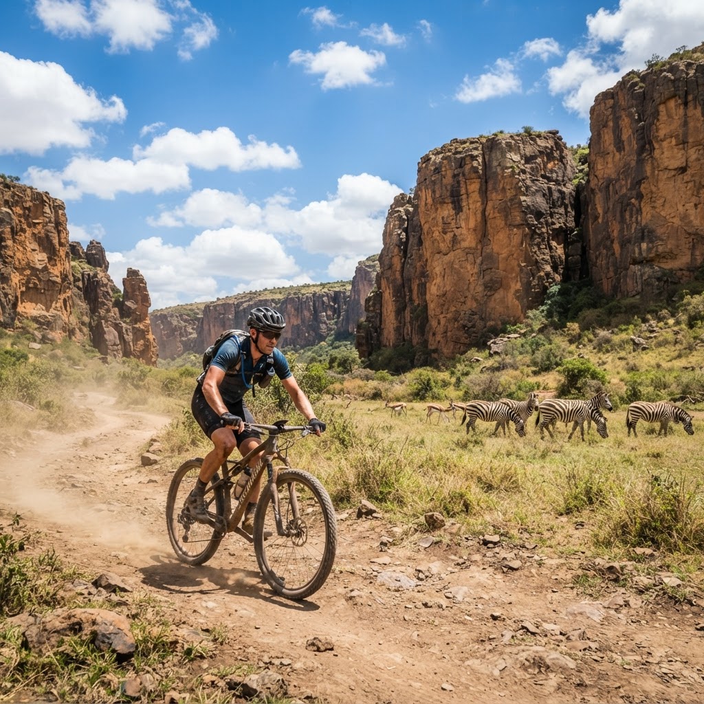 Cycling experience in Hell's Gate National Park, Kenya