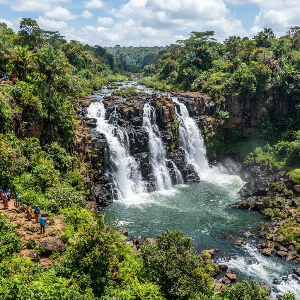 Fourteen Falls cascading water in Machakos County