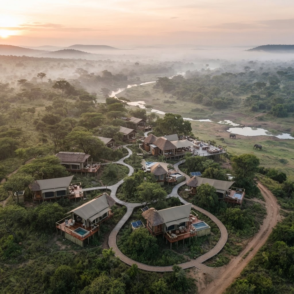 Eco-conscious luxury tented camp in Kenya's private conservancies.