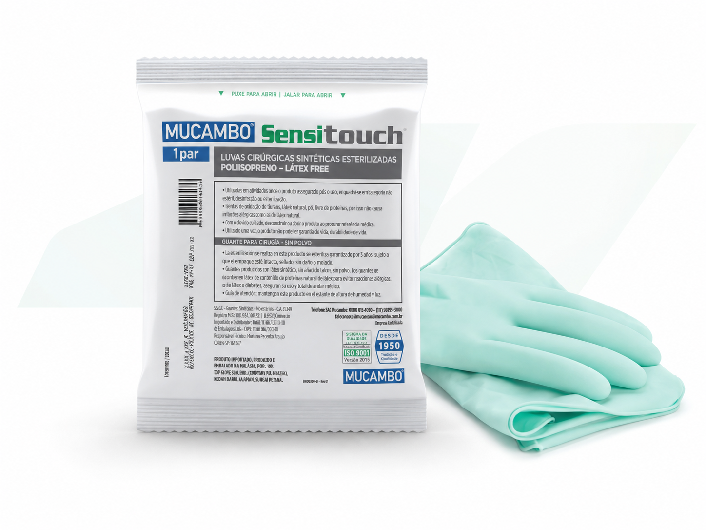 Luva Cirúrgica Sintética Esterilizada Mucambo Sensitouch