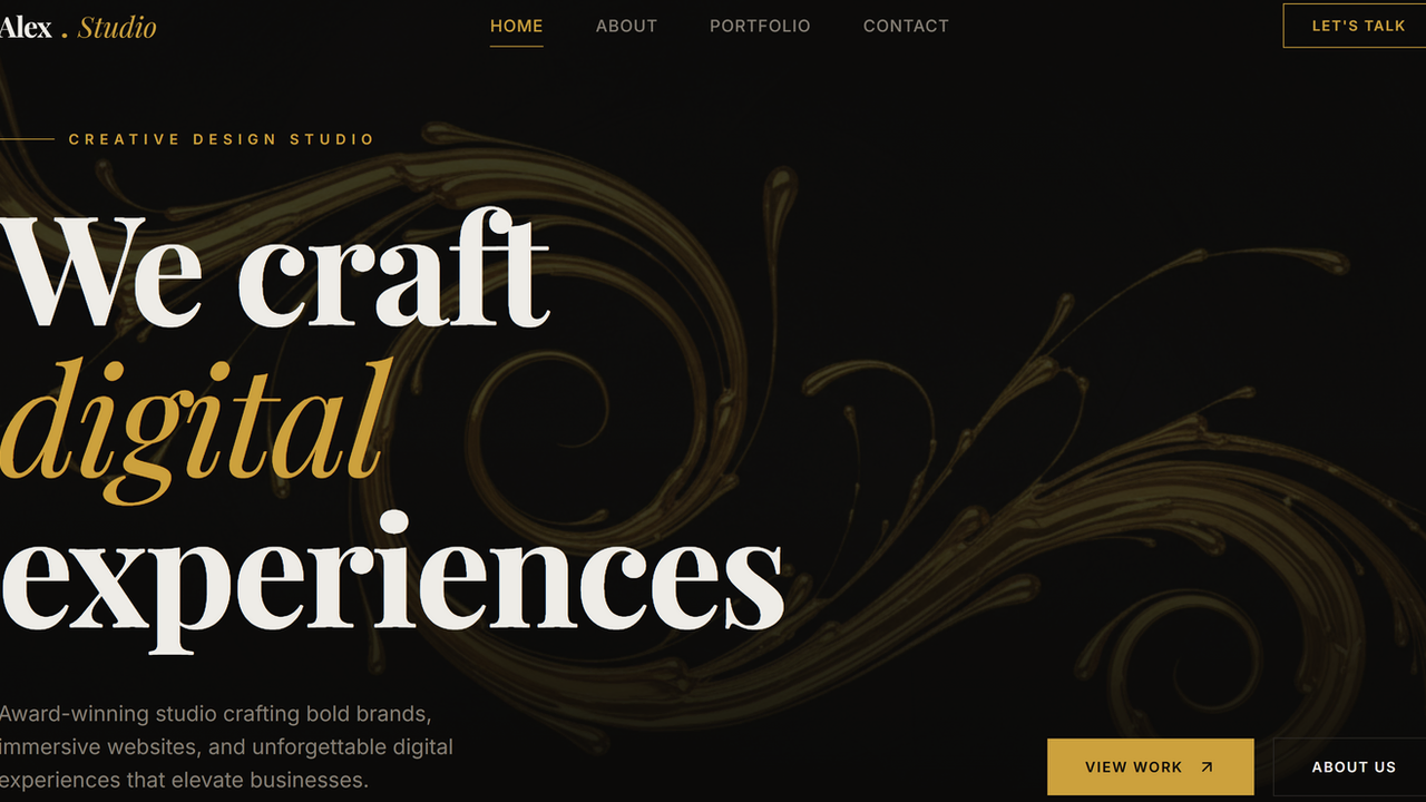 Aura Professional Freelancer Portfolio template preview