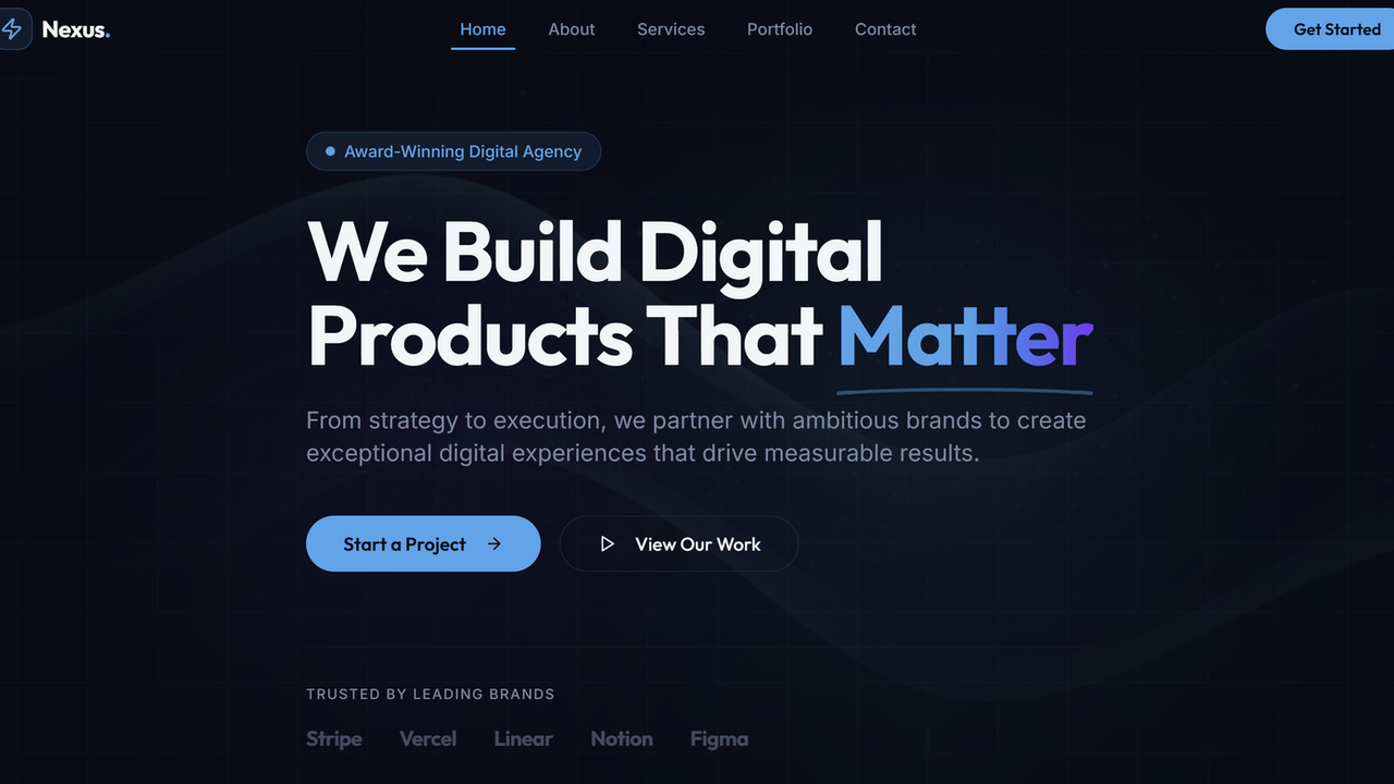 Nexus Business Portfolio template preview