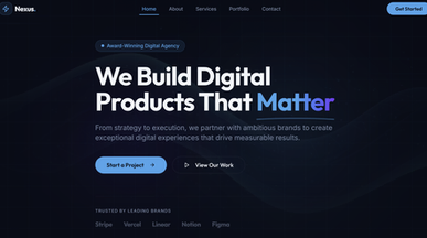 Nexus Business Portfolio template preview