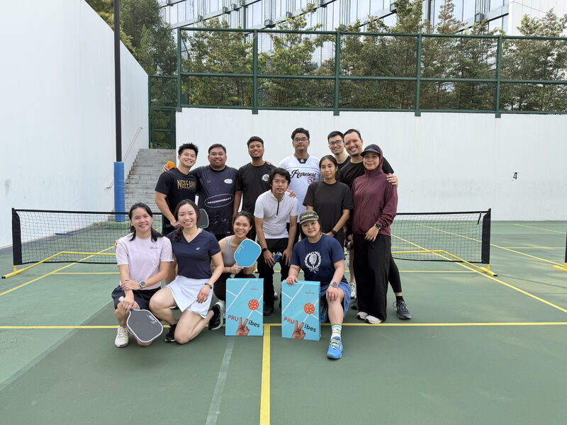 Pickleball networking with fellow business owners. Moving, sweating and connecting off the desk.
