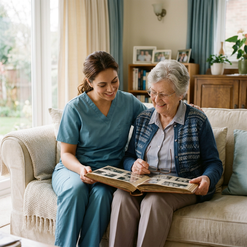 Comfortable, sunlit living space illustrating private home care in Grey and Bruce Counties