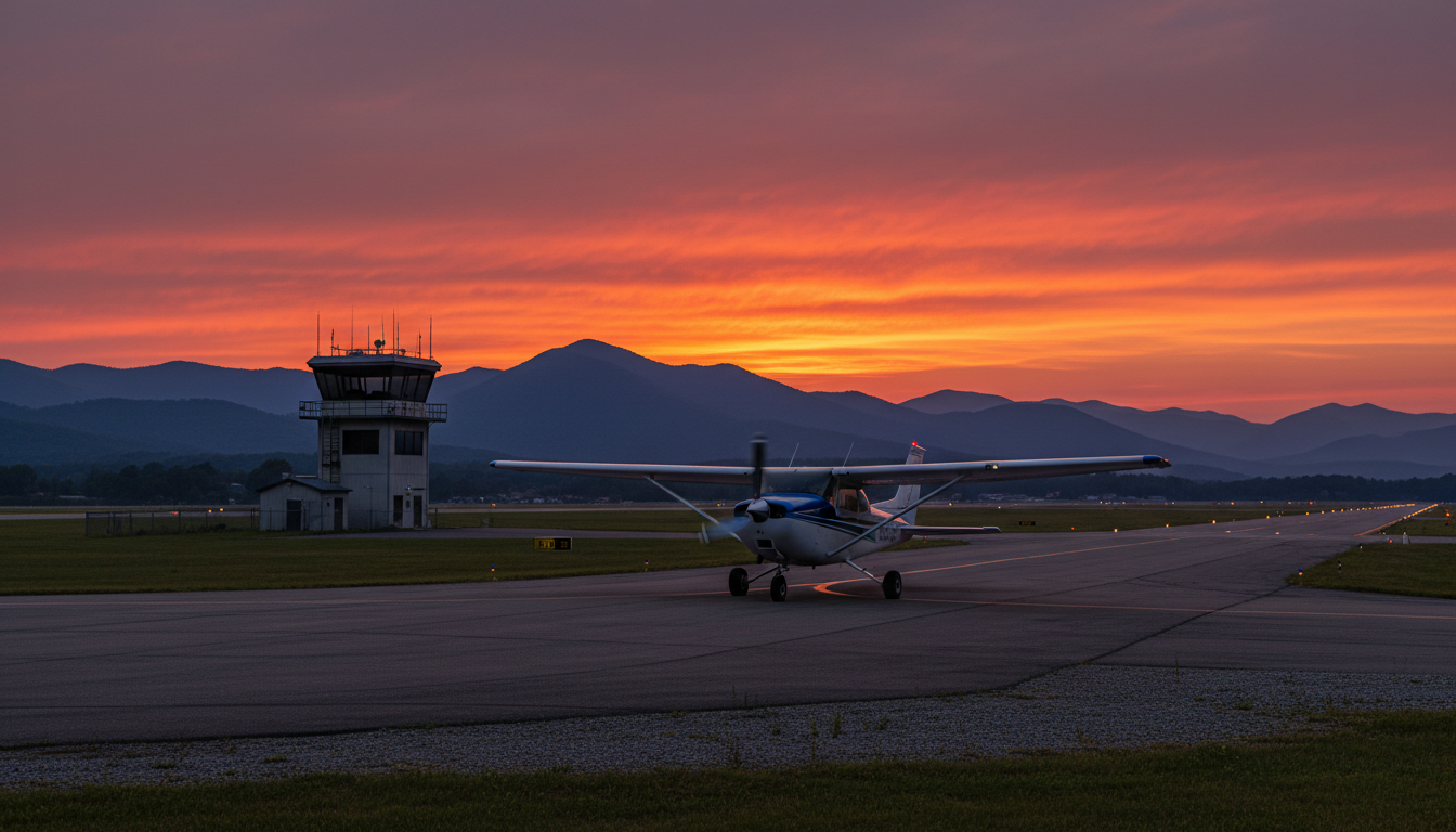 Big Sandy Regional Airport at dusk