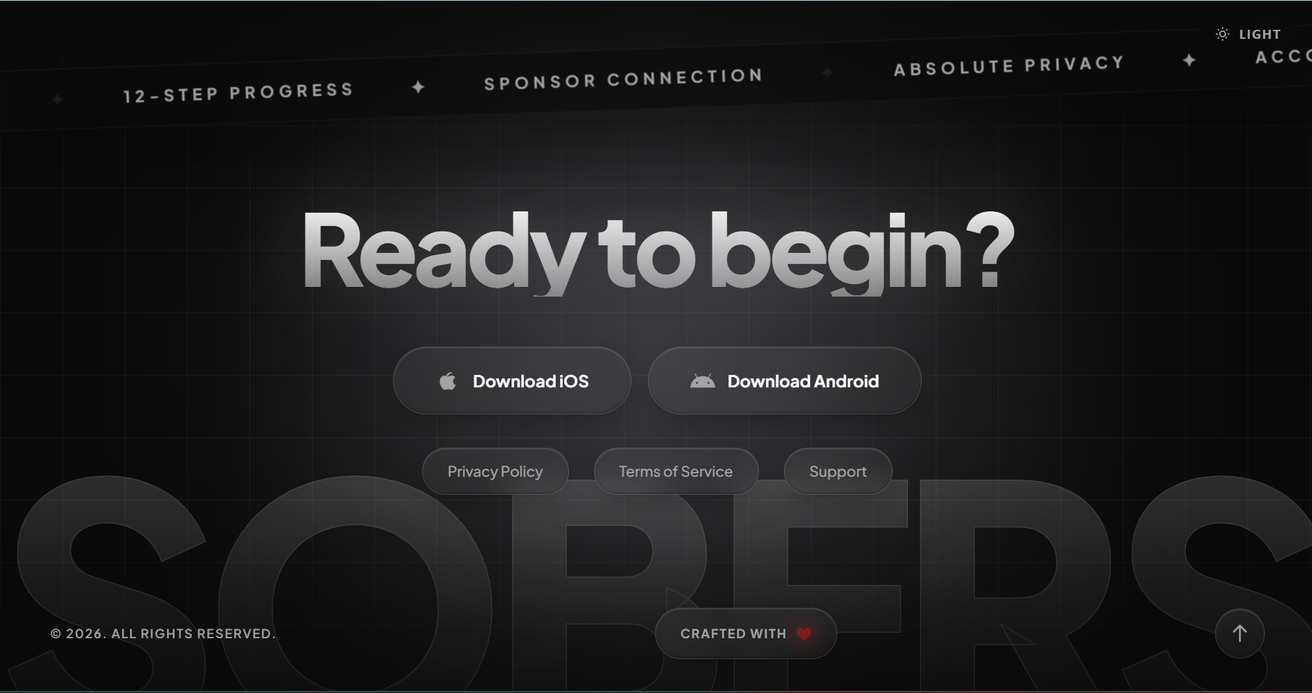 Sober Dark Launch template preview