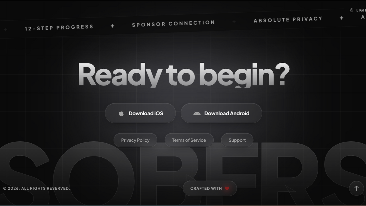 Sober Dark Launch template preview