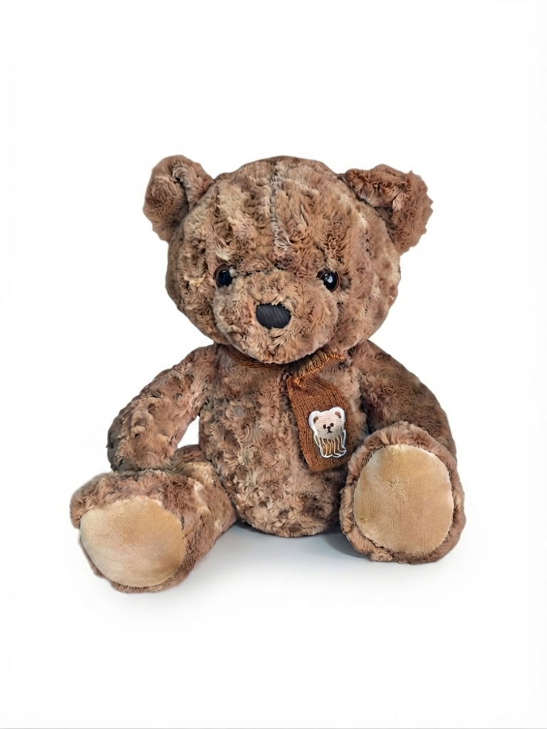Oso de Peluche con Bufanda Tejida