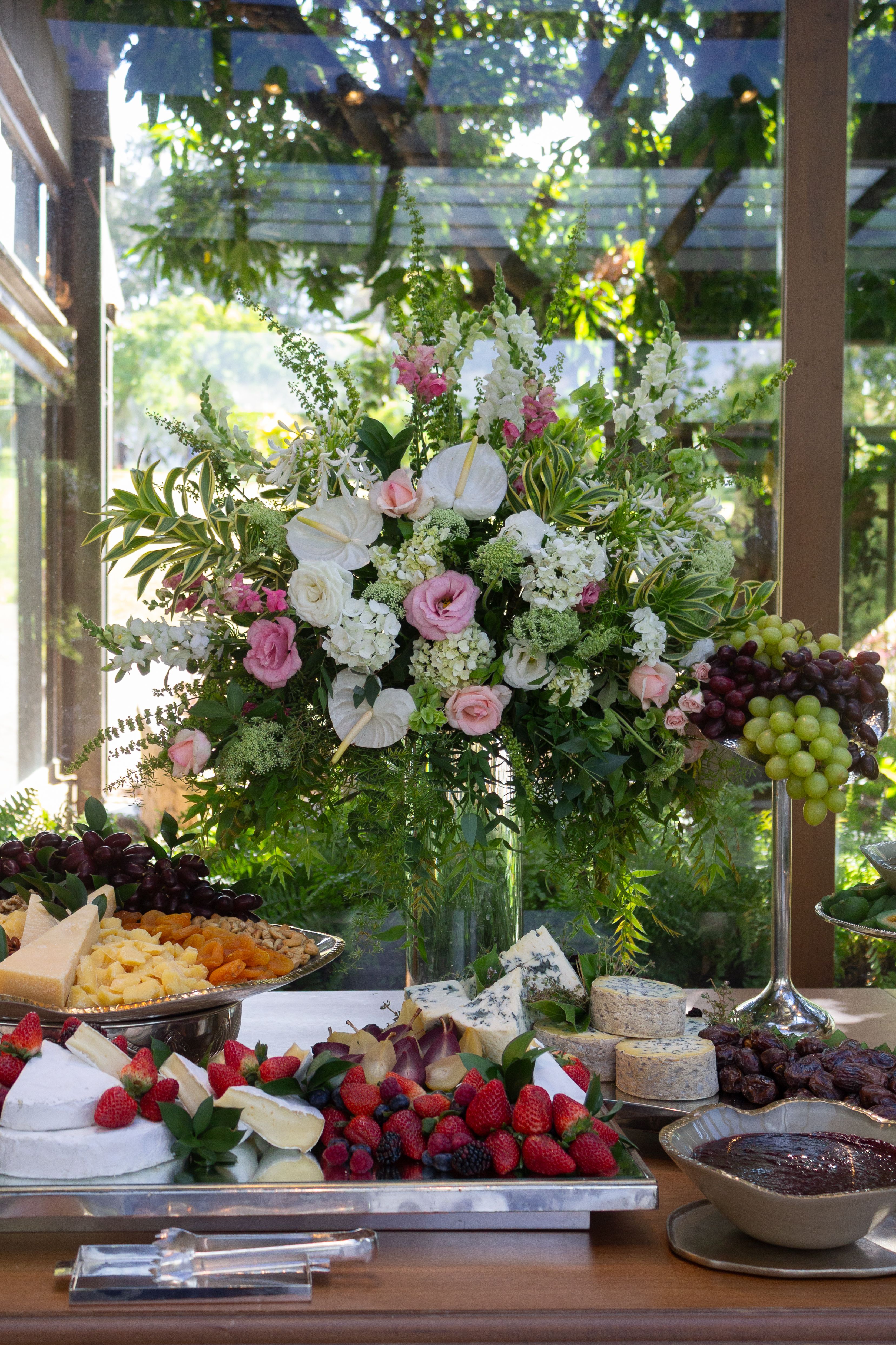 Mesa de catering gourmet