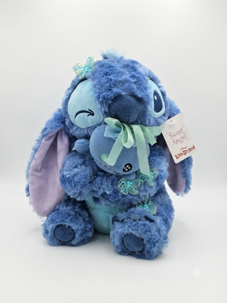 Peluche Stitch con Scrump y Mariposas