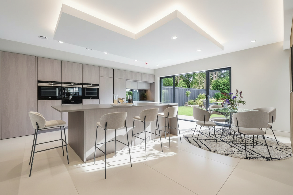Kitchen/diner after staging