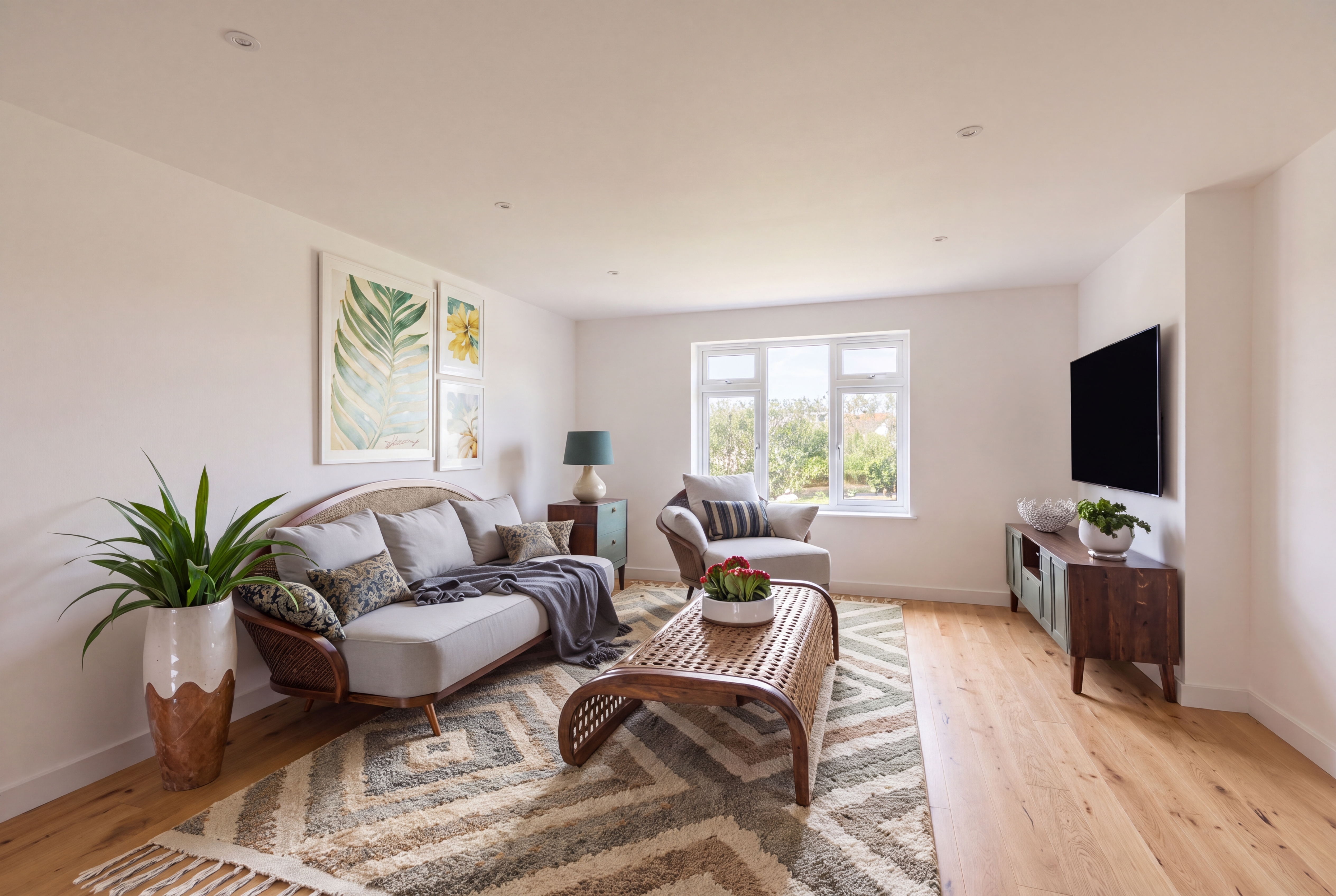 Living Room Digital Staging