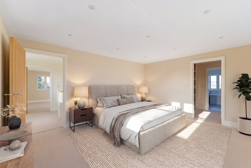 Bedroom after staging