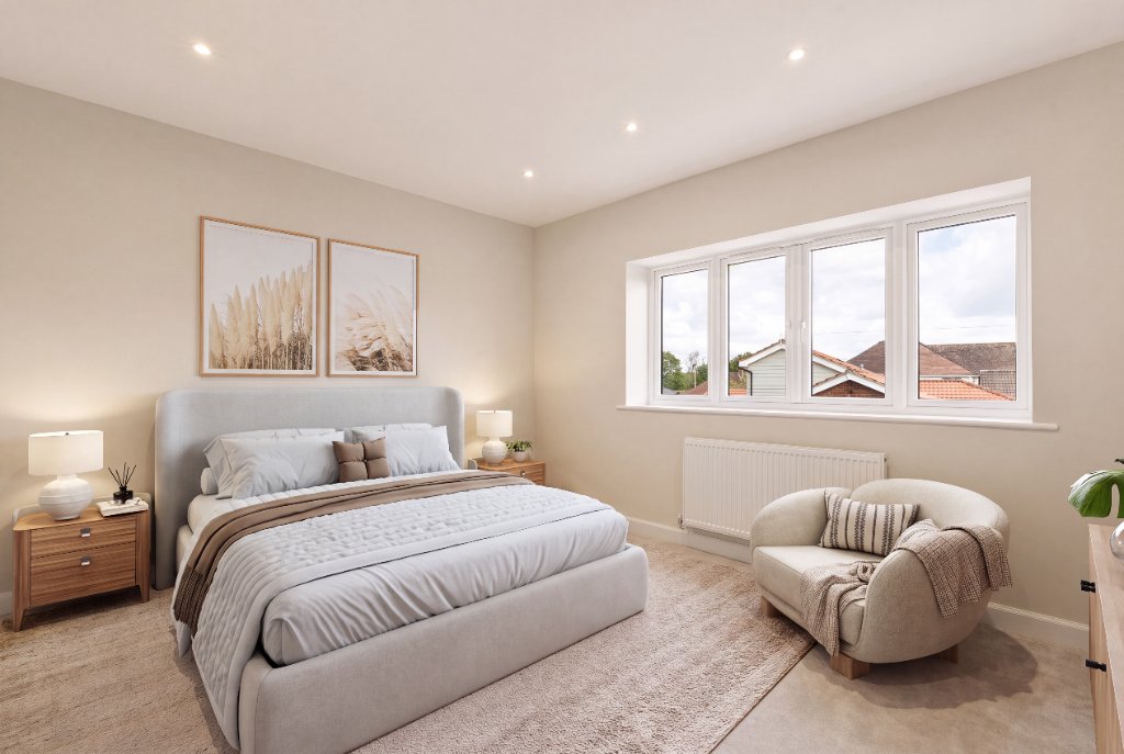 Bedroom – Soft Neutral Upholstered Bedroom