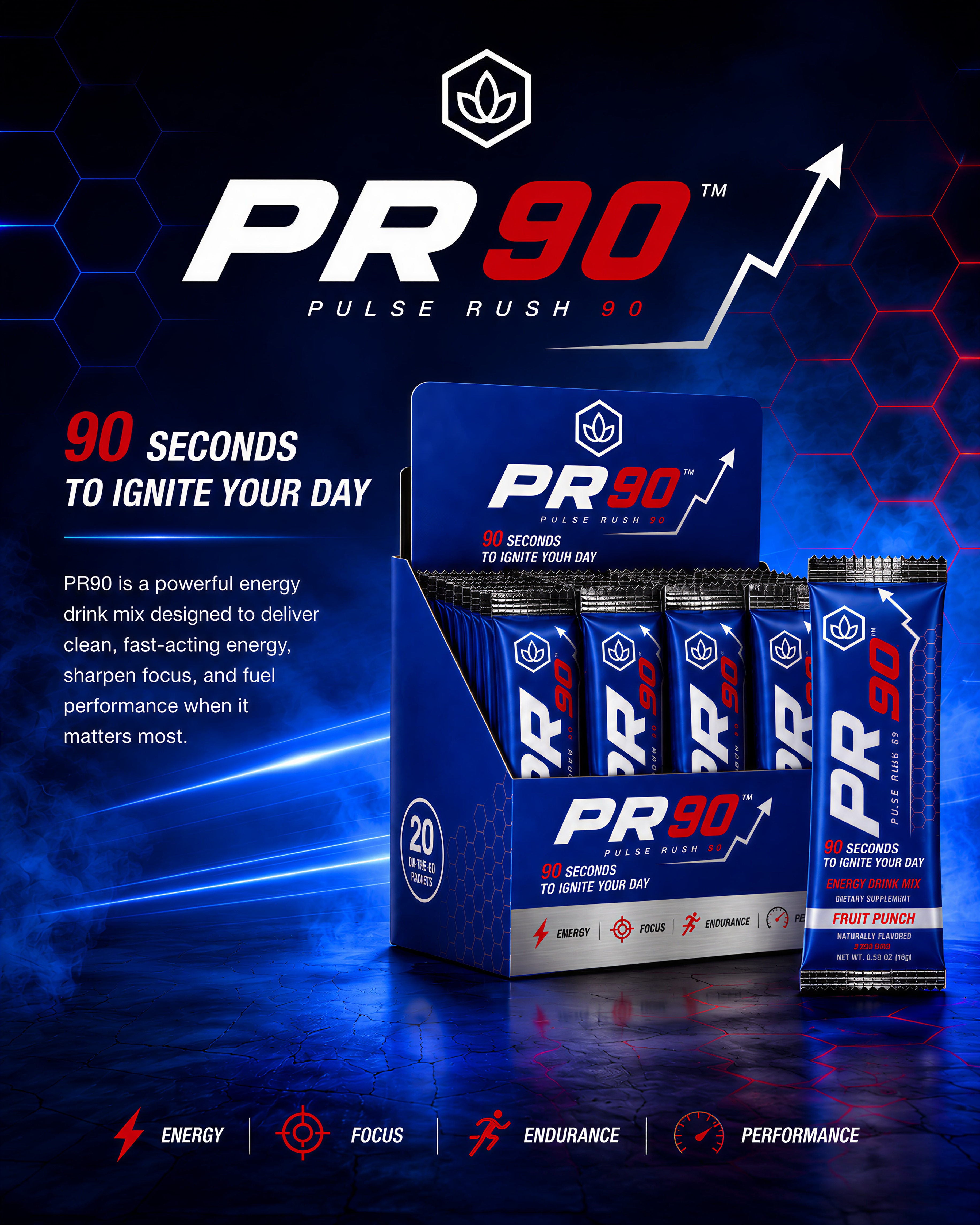 PR90 Pulse Rush 90 — 90 seconds to ignite your day