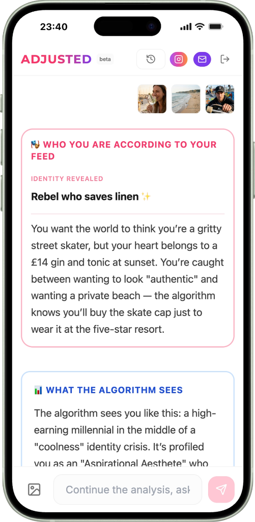 App preview - analysis result