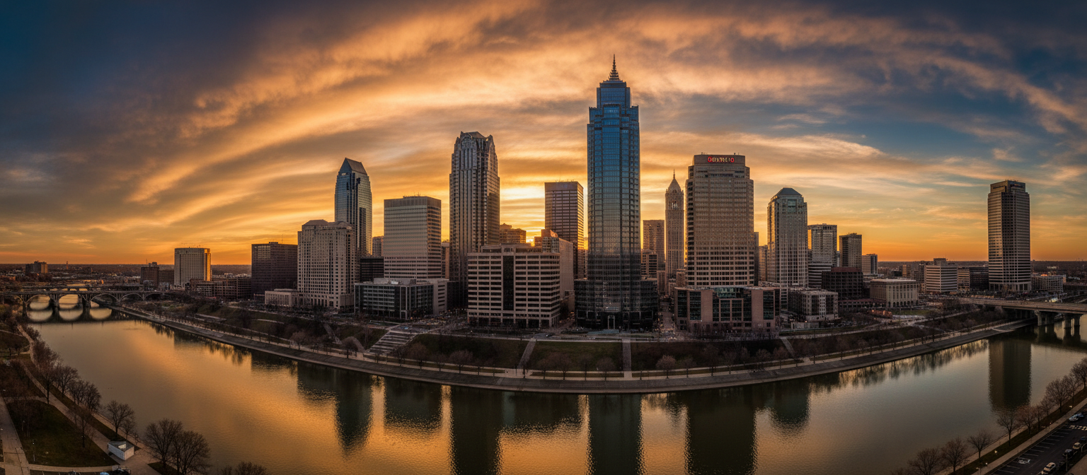 Columbus Ohio skyline silhouette