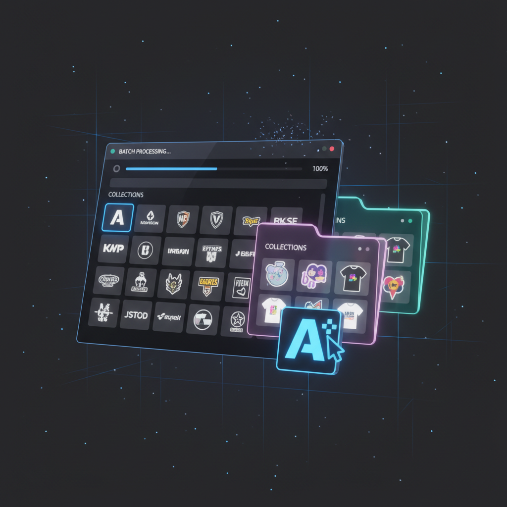 AI asset workflow dashboard for batch transparent image generation