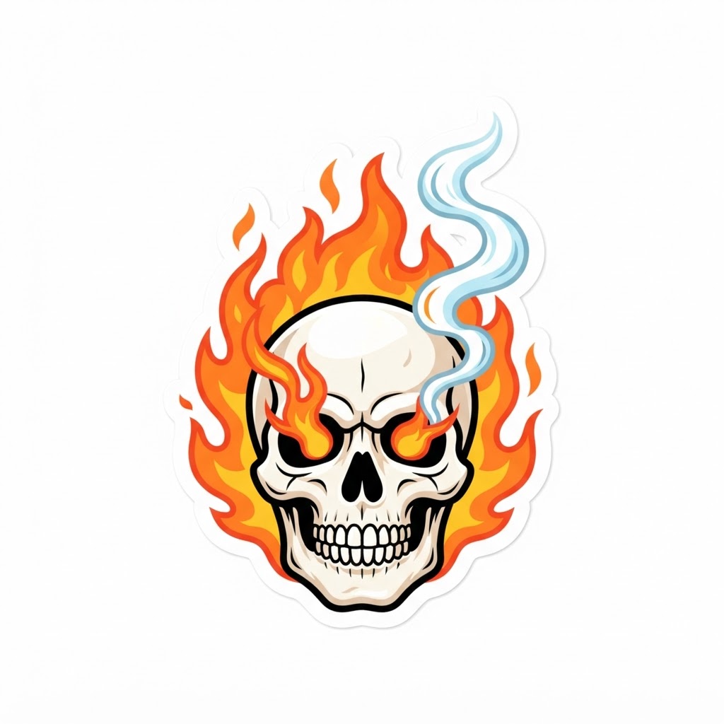 Flaming Skull