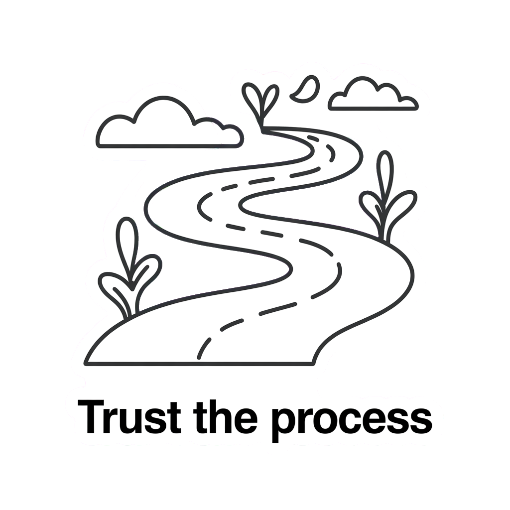 Trust The Process bold logo