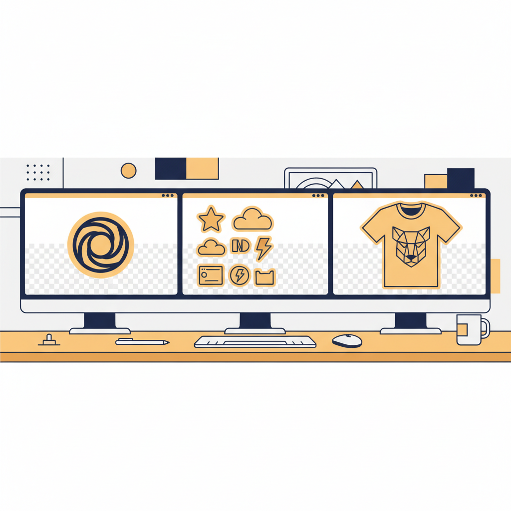 AI design workflow for logos stickers and t-shirts