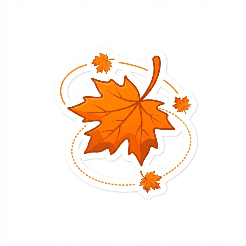 Twirling Maple Leaf