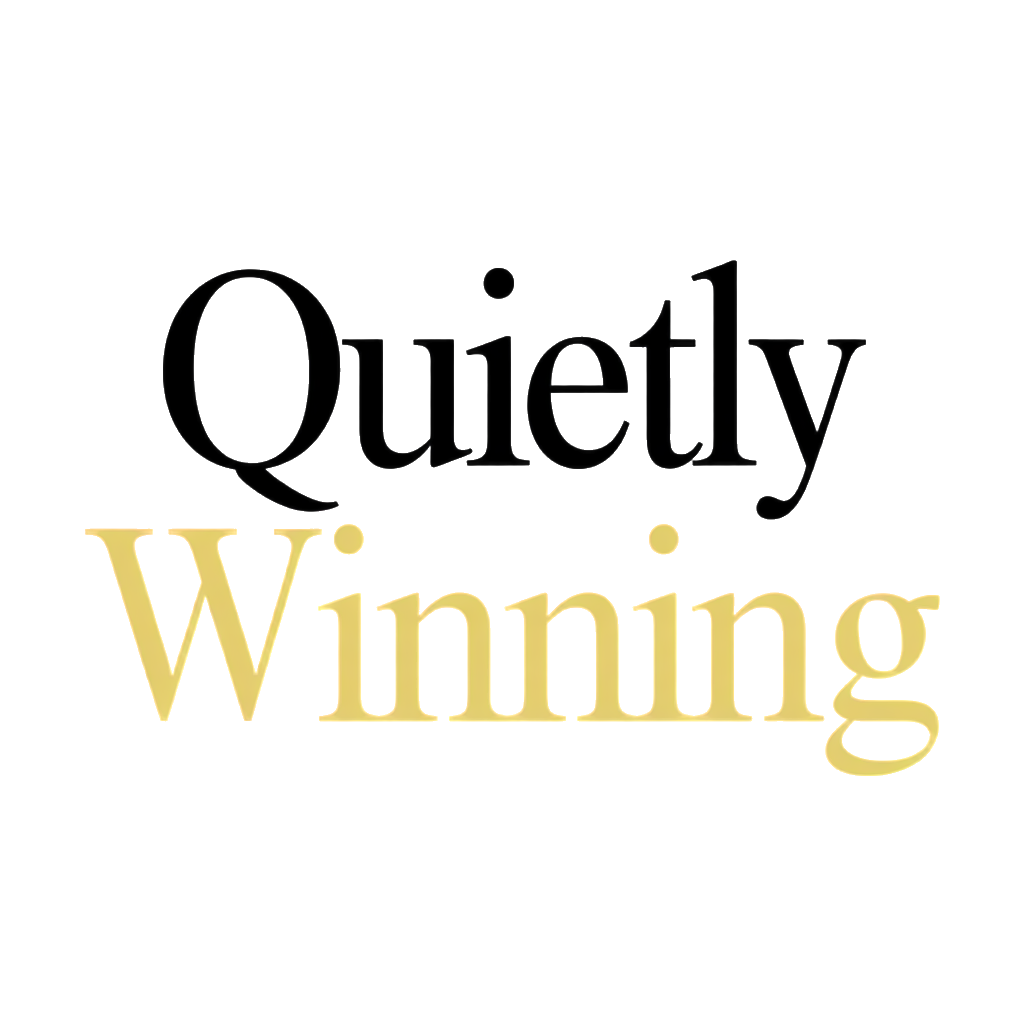 Quietly Winning motivational logo