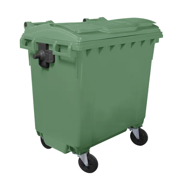 Plastový kontejner 770 l — ploché víko
