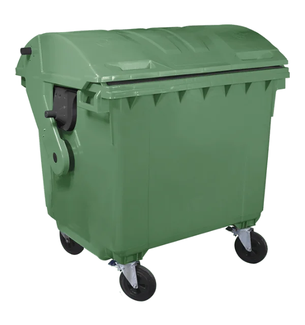 Plastový kontejner 1100 l — kulaté víko