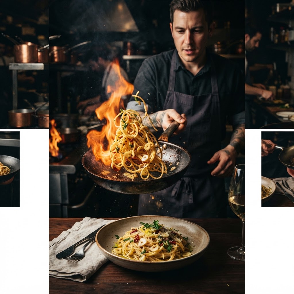 Pasta Toss Flame