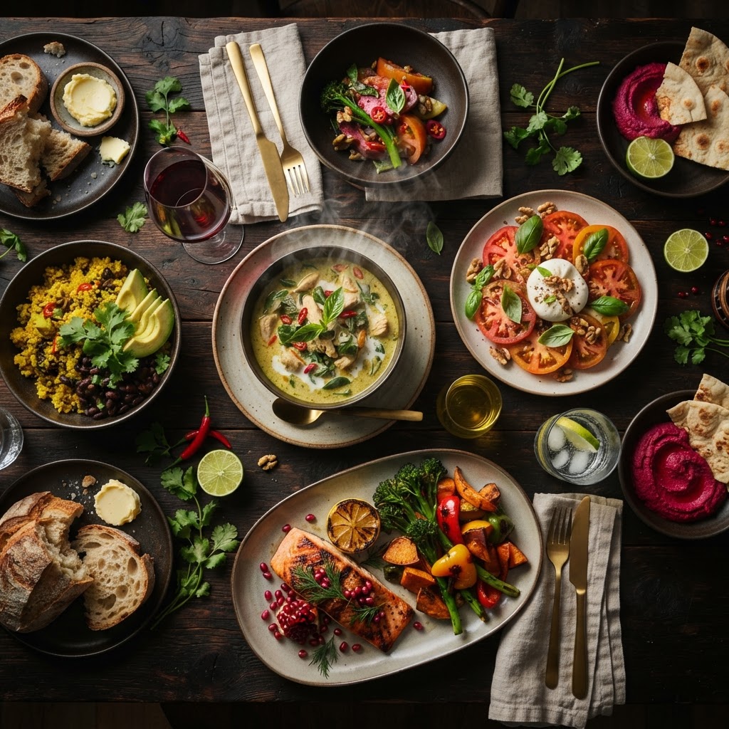 Gourmet food spread