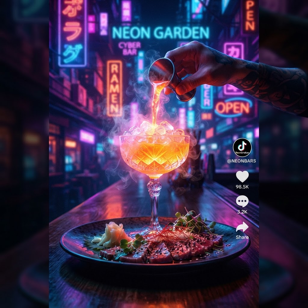 Neon Pour TikTok