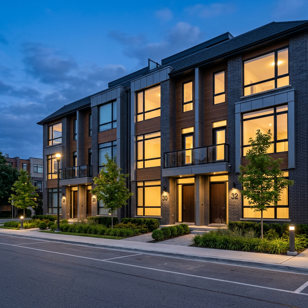 Modern Canadian townhouse secured and maintained
