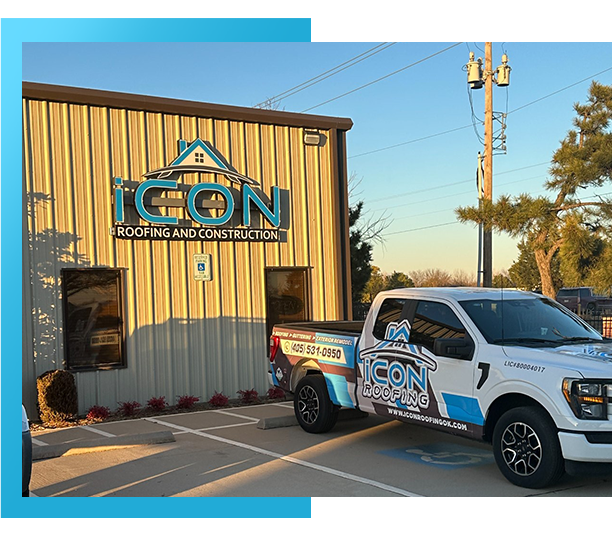 Icon Roofing office and truck