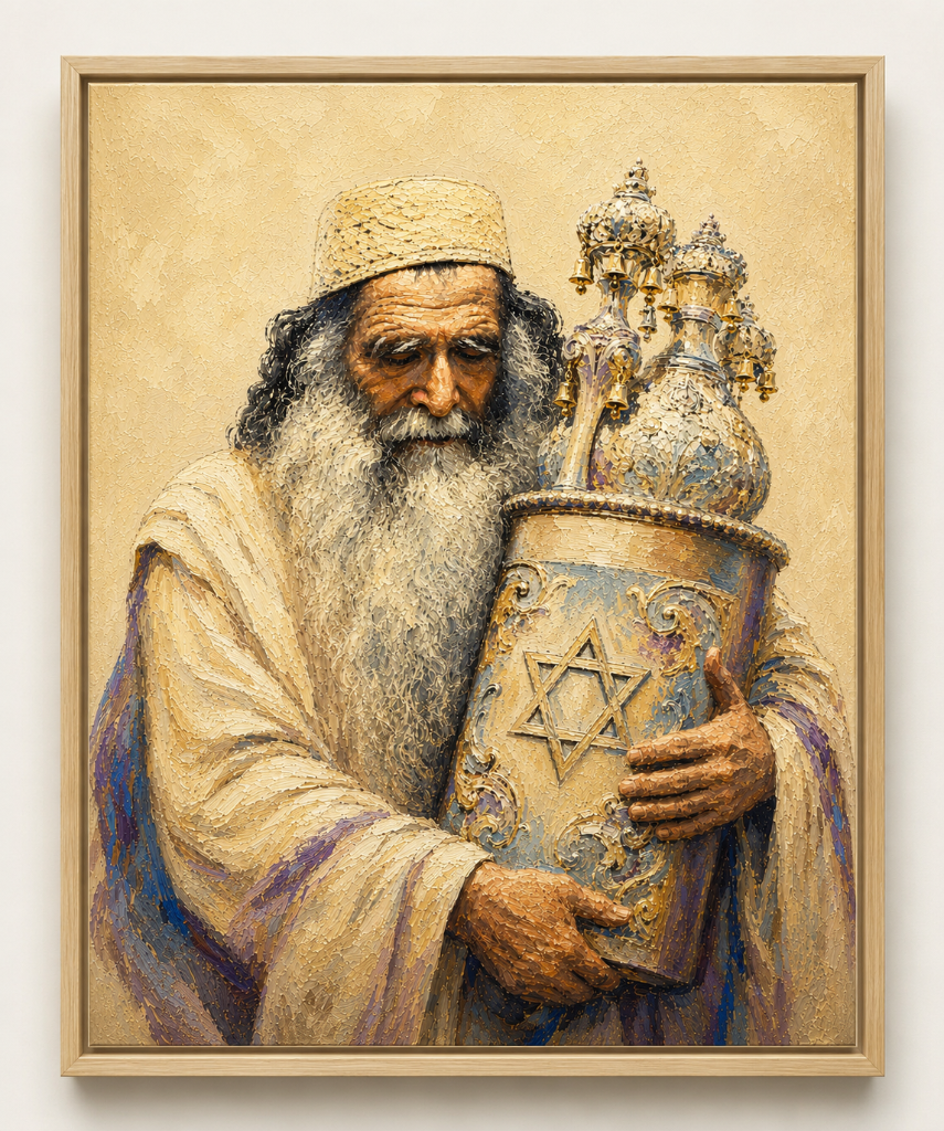 רבי עמוס גואטה - אוחז בספר תורה
