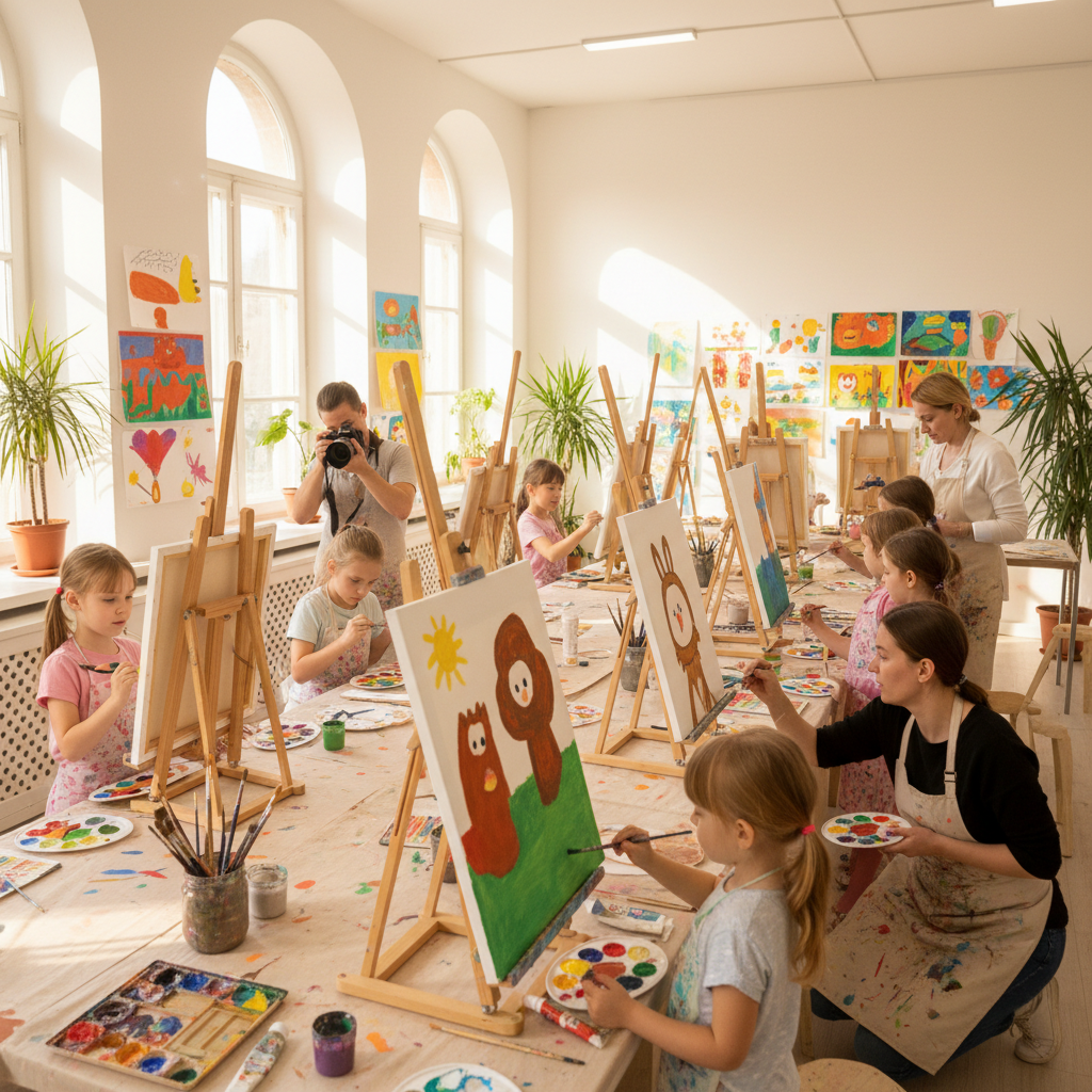 Pittura con Cavalletto e Tele