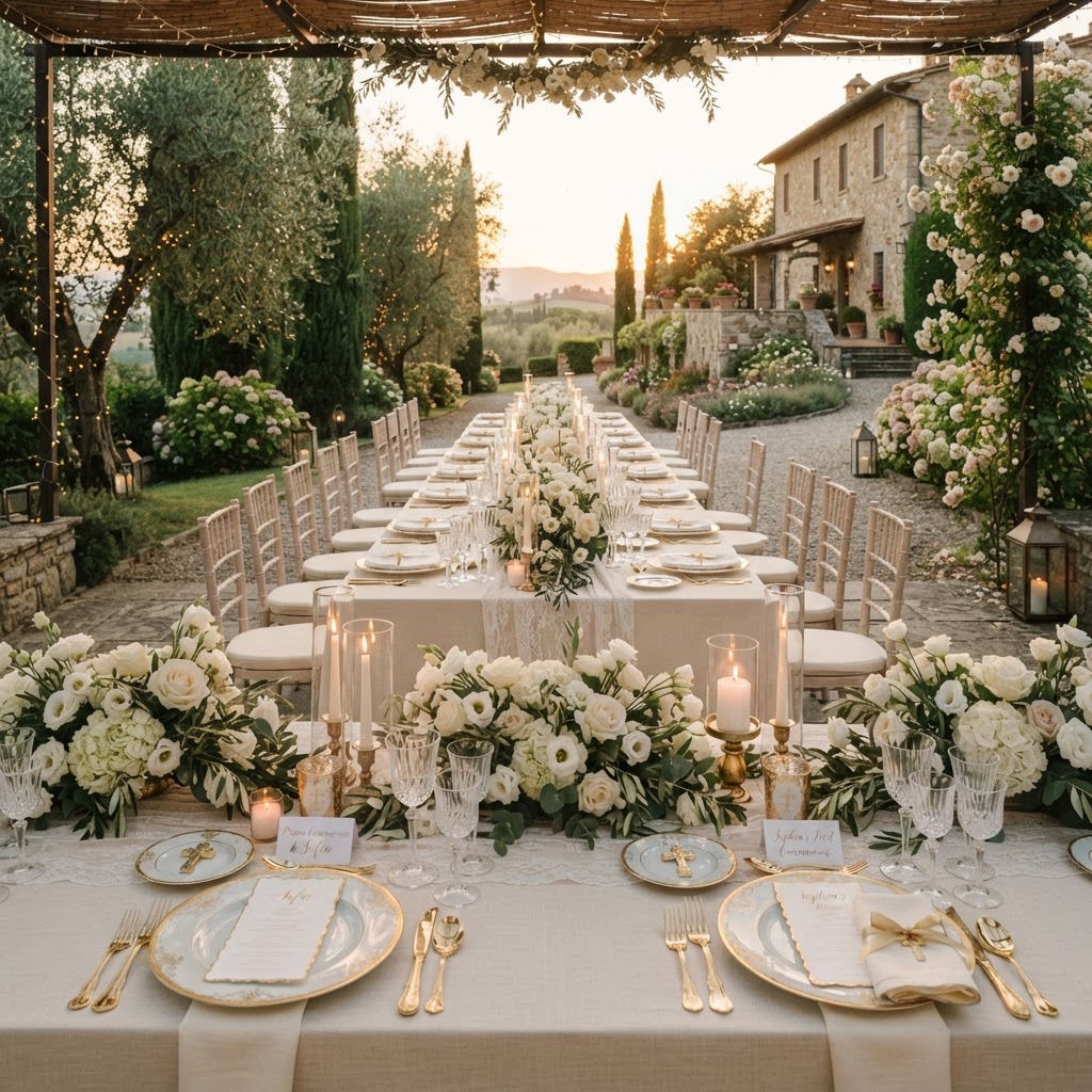 Allestimento elegante per Prima Comunione