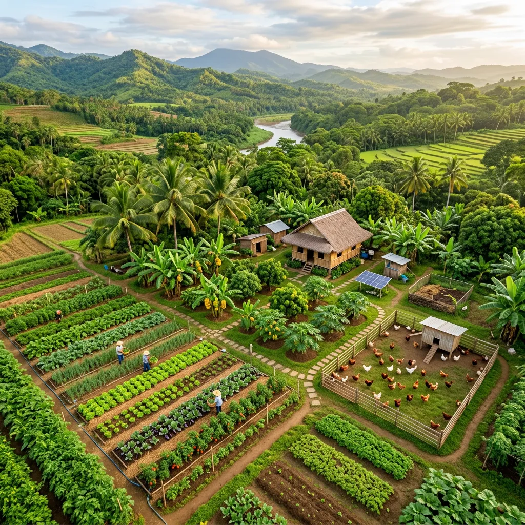 Children farming and growing vegetables