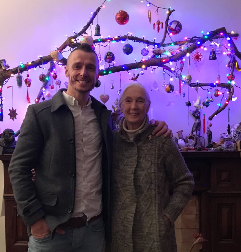 Raymond Clark and Dr. Jane Goodall