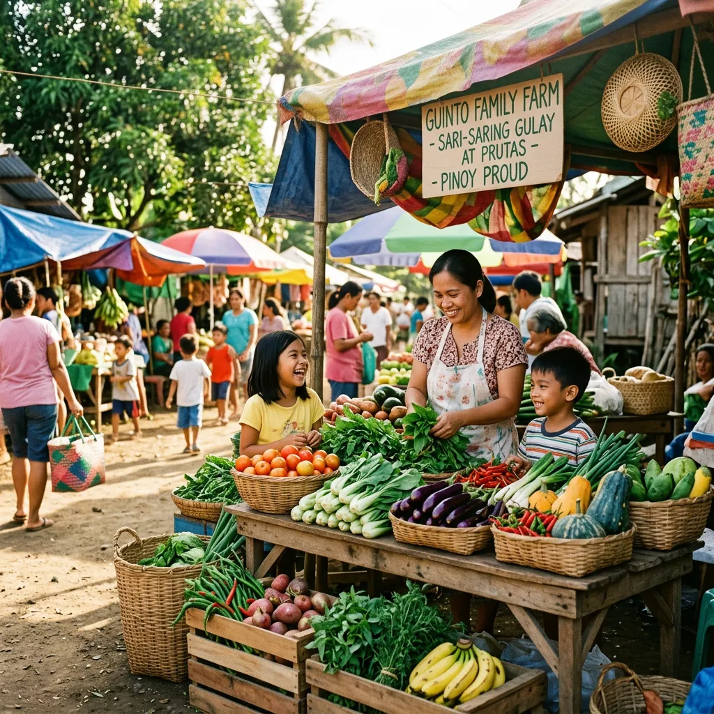 Children at community market