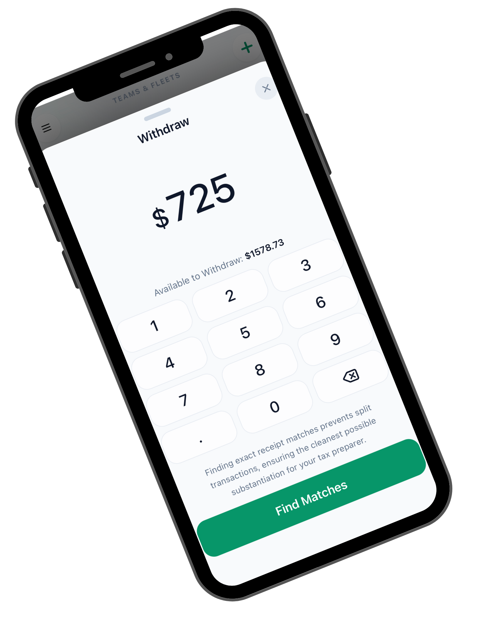 Enter a withdrawal amount on the keypad and see your available HSA balance
