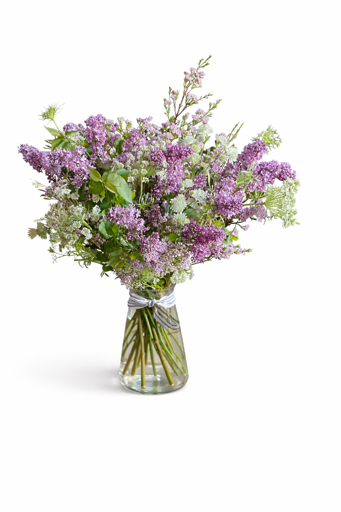 Las Vegas Lilac Cloud — Standard size handmade purple birthday seasonal flower bouquet for same-day flower delivery in Las Vegas, Henderson & Summerlin NV | Bud Weismiller Flowers