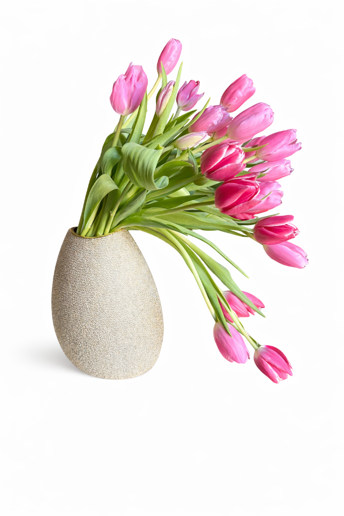 Standard Size — Las Vegas Pink Tulip Cascade | Las Vegas Florist — Same-Day Delivery to Las Vegas, Henderson & Summerlin | Bud Weismiller Flowers standard: Las Vegas Pink Tulip Cascade — pink birthday best-selling flower arrangement delivered same-day in Las Vegas NV | Bud Weismiller Flowers