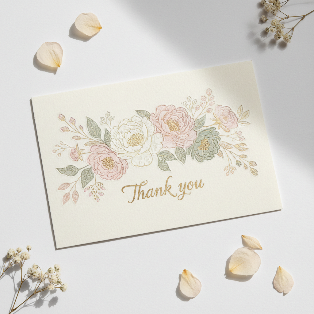 Letterpress Card — flower add-on Las Vegas florist | Bud Weismiller