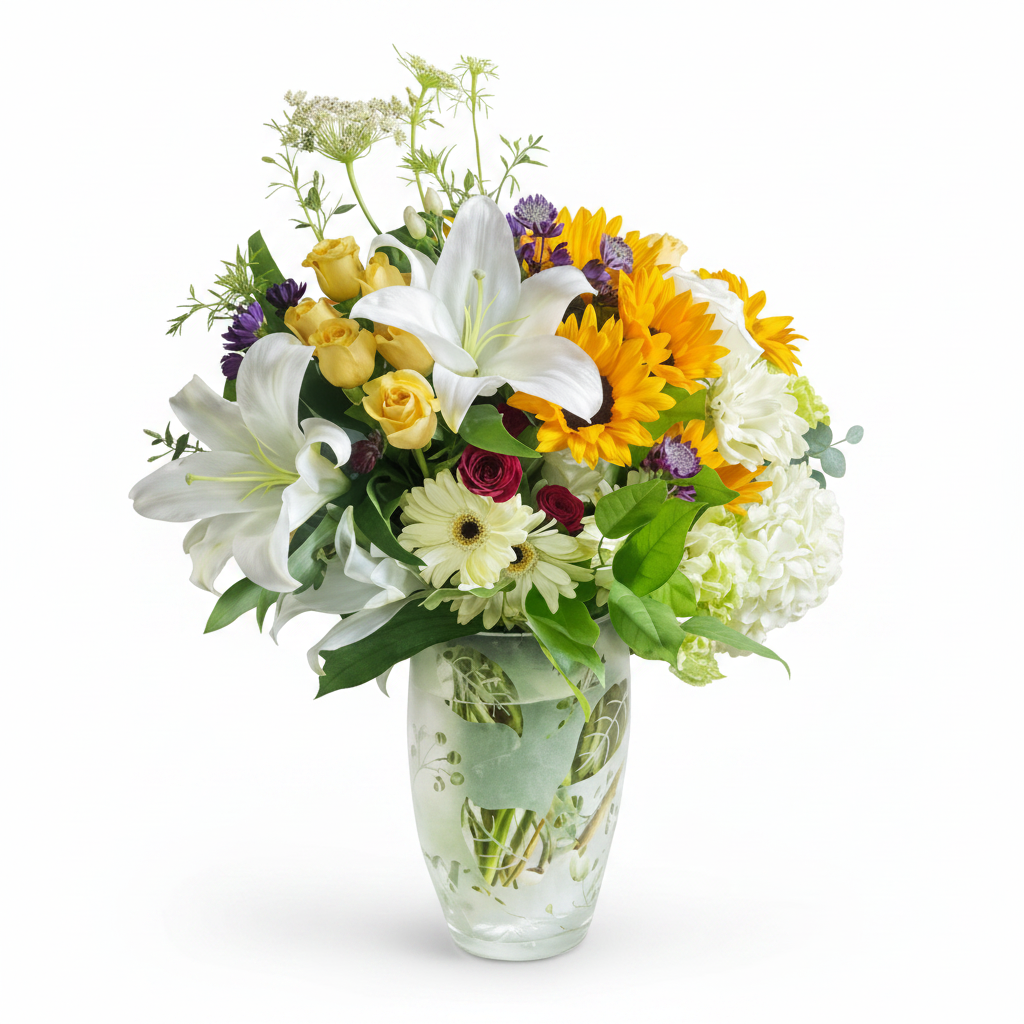 Standard Size — Unconditional Love – Stunning Flowers | Las Vegas Florist — Same-Day Delivery to Las Vegas, Henderson & Summerlin | Bud Weismiller Flowers standard: Unconditional Love – Stunning Flowers — yellow birthday best-selling flower arrangement delivered same-day in Las Vegas NV | Bud Weismiller Flowers