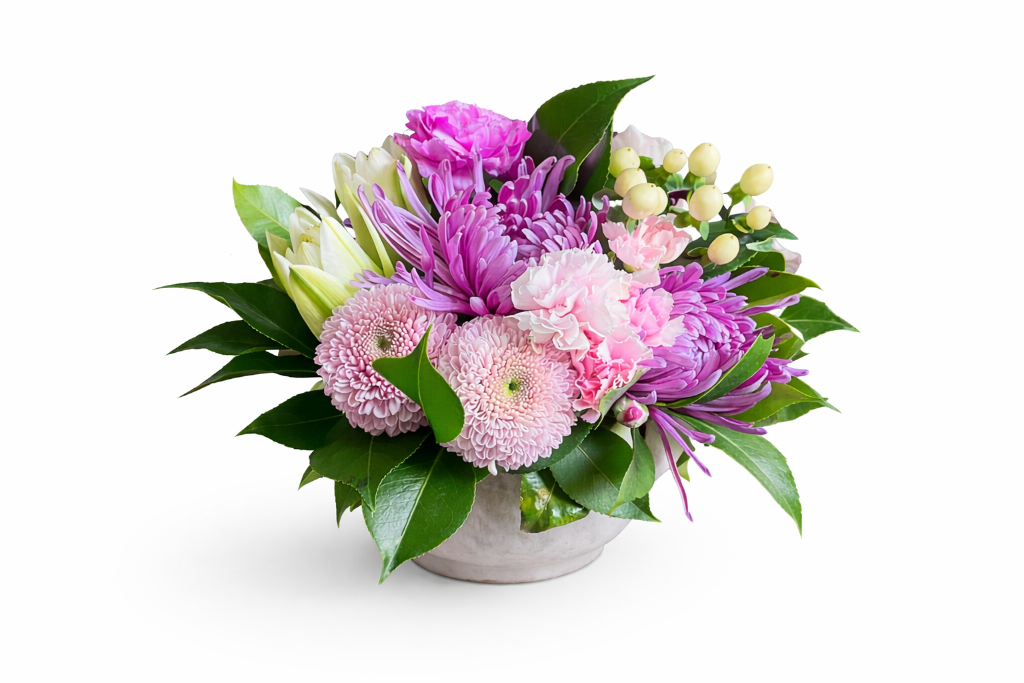 Standard Size — Purple Reign – Bold Birthday Flowers | Las Vegas Florist — Same-Day Delivery to Las Vegas, Henderson & Summerlin | Bud Weismiller Flowers Purple Reign – Bold Birthday Flowers — Standard size handmade purple birthday birthday flower bouquet for same-day flower delivery in Las Vegas, Henderson & Summerlin NV | Bud Weismiller Flowers