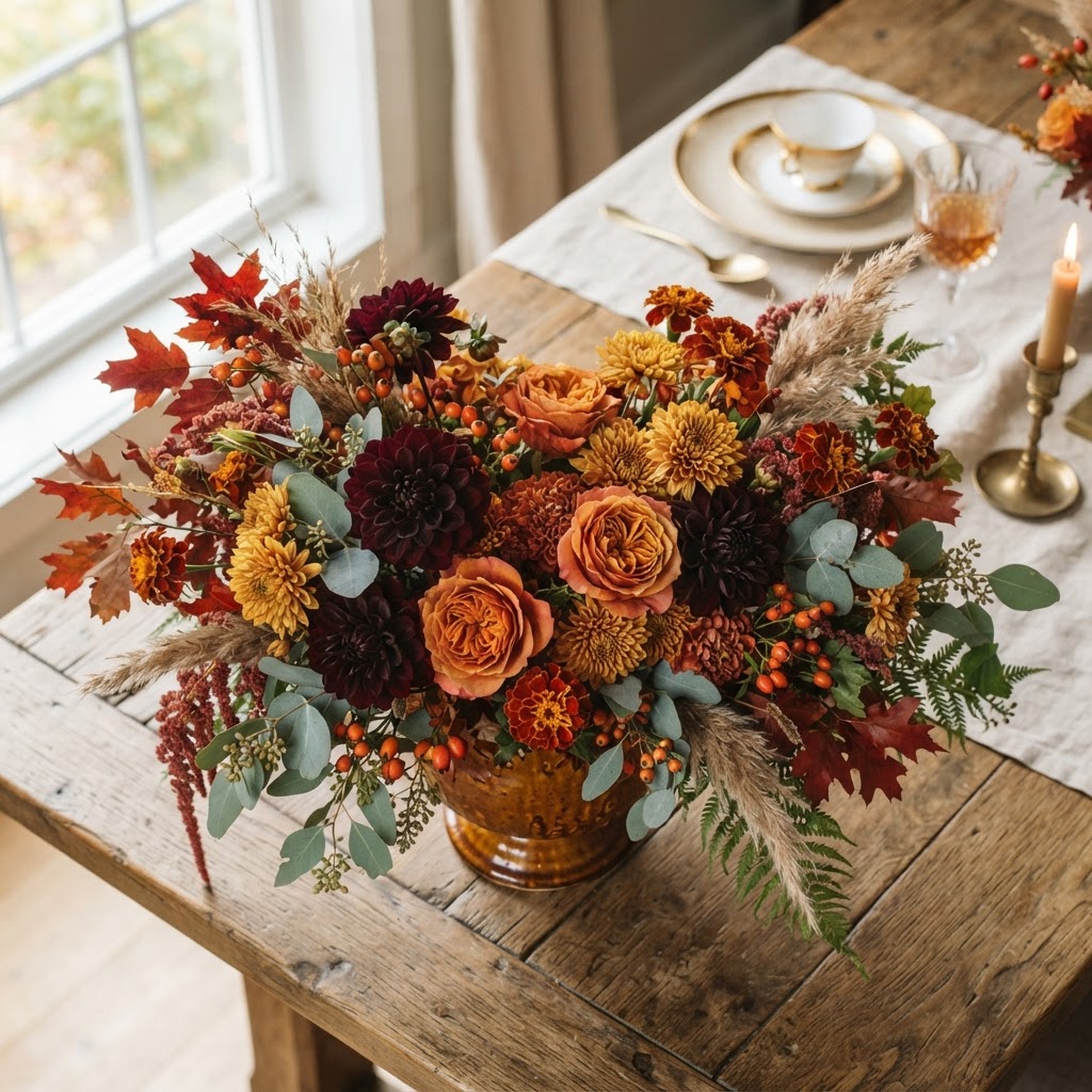 Fall flower arrangement — autumn bouquets same-day delivery Las Vegas NV