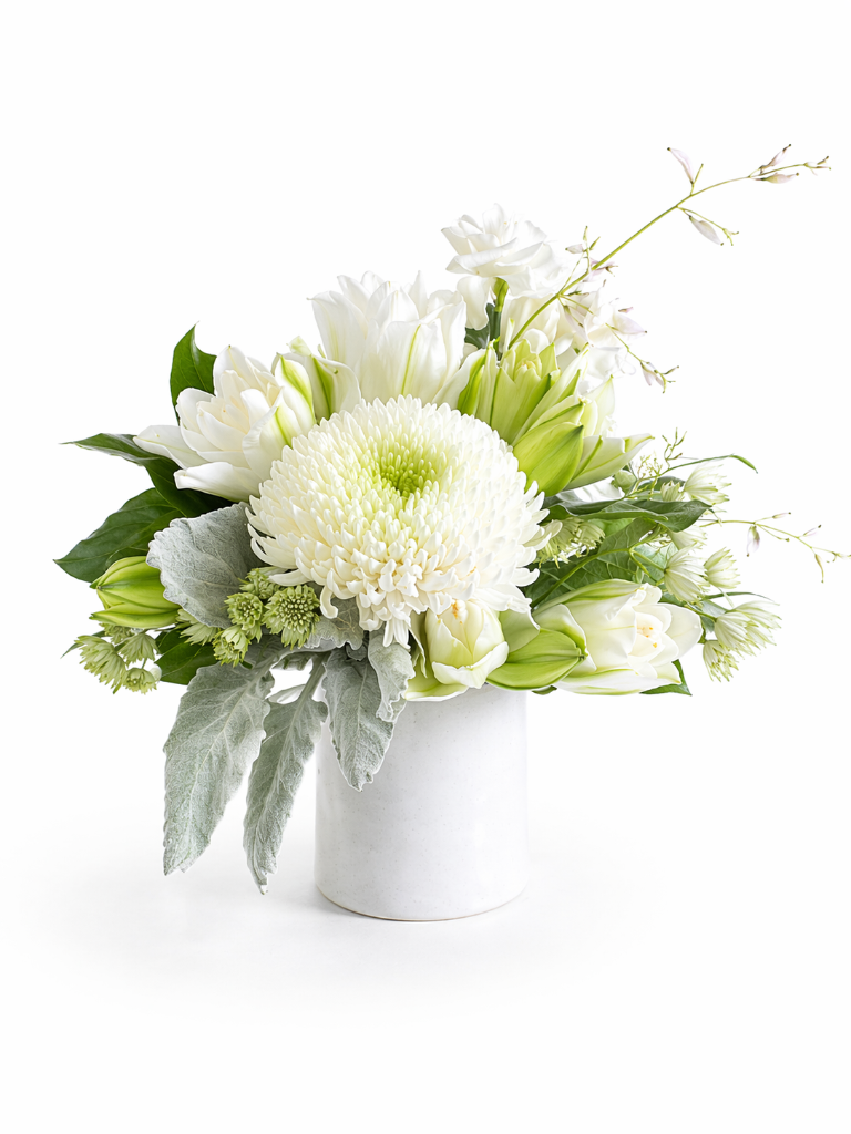 standard: Personal Sympathy Bouquet | 24/7 Delivery Throughout — white sympathy sympathy flower arrangement delivered same-day in Las Vegas NV | Bud Weismiller Flowers